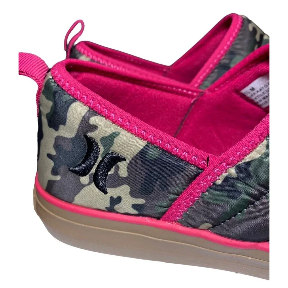 Hurley Puff Kayo Chukka Shoes Camo‎ Womens 8.5 Slip On Puffchuck NWT Green Pink